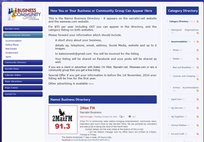 Business Directory Launches on both Wee Waa and Narrabri Websites