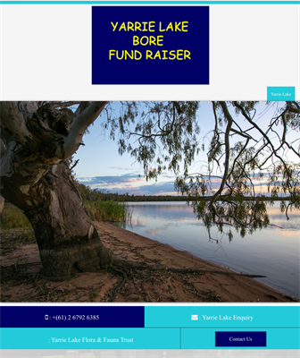 Yarrie Lake Fundraising website